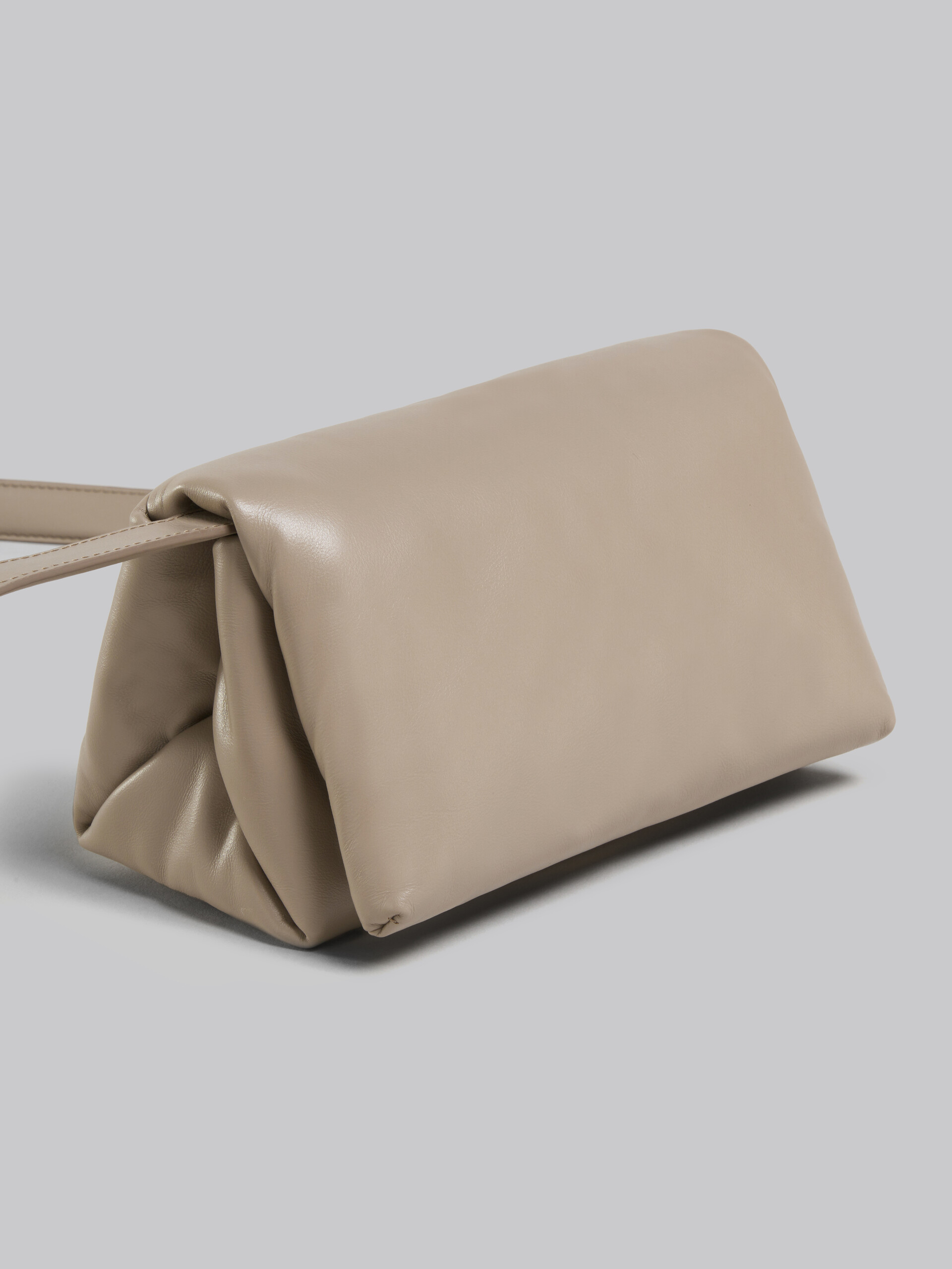 Marni Small Prisma Leather Shoulder Bag In Nude