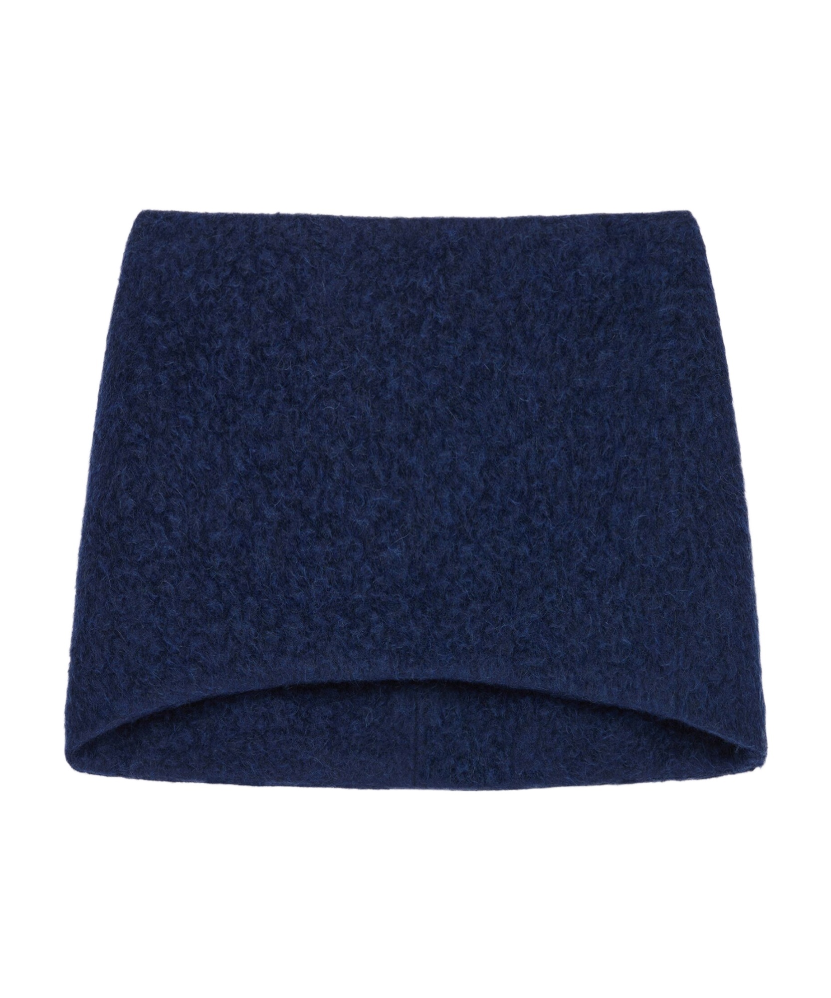 Givenchy Mini Skirt In Bouclette Alpaca Wool In Sapphire Blue