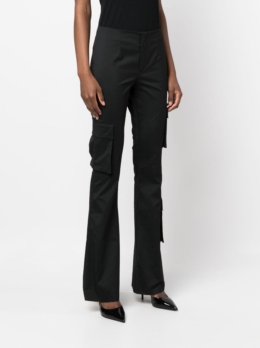 Philosophy Di Lorenzo Serafini Cargo-pocket Flared Trousers In Black