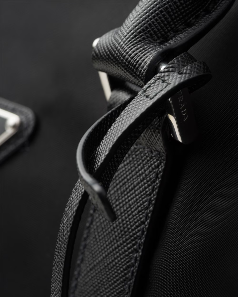 Prada Re-nylon And Saffiano Leather Duffel Bag In Black
