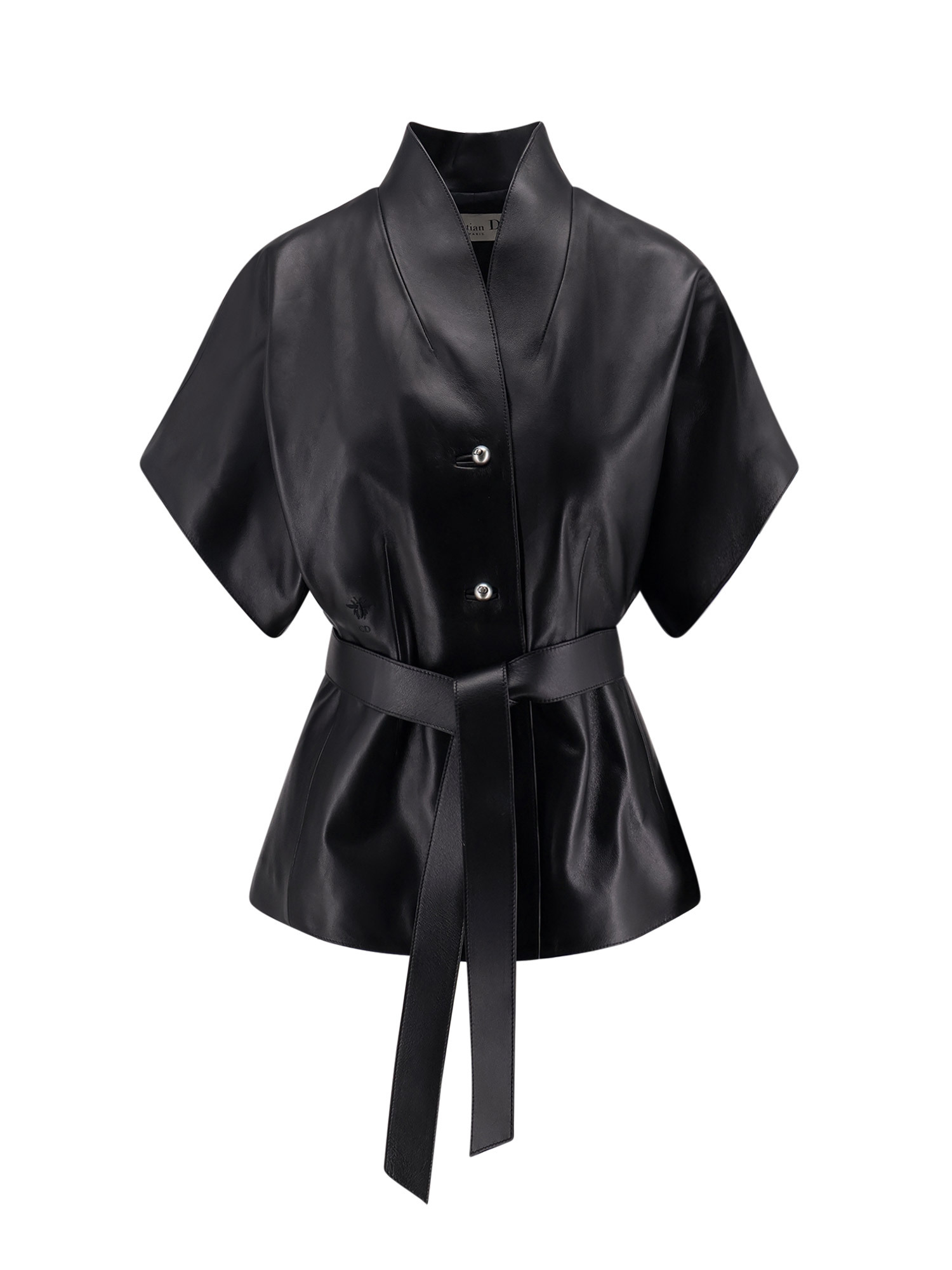 Dior Long-sleeved Leather Jacket