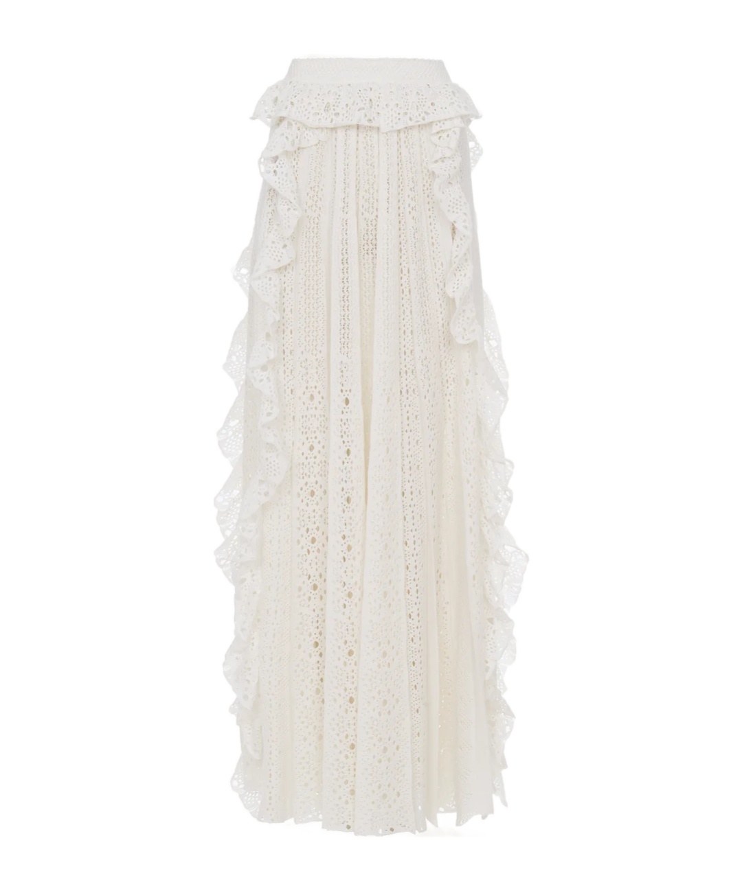 Chloé Flounce Skirt In White