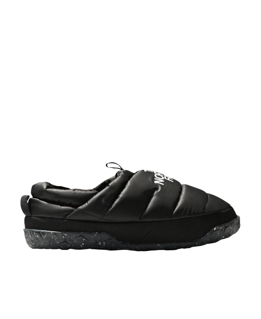 The North Face Nuptse Logo Printed Padded Mules In Black