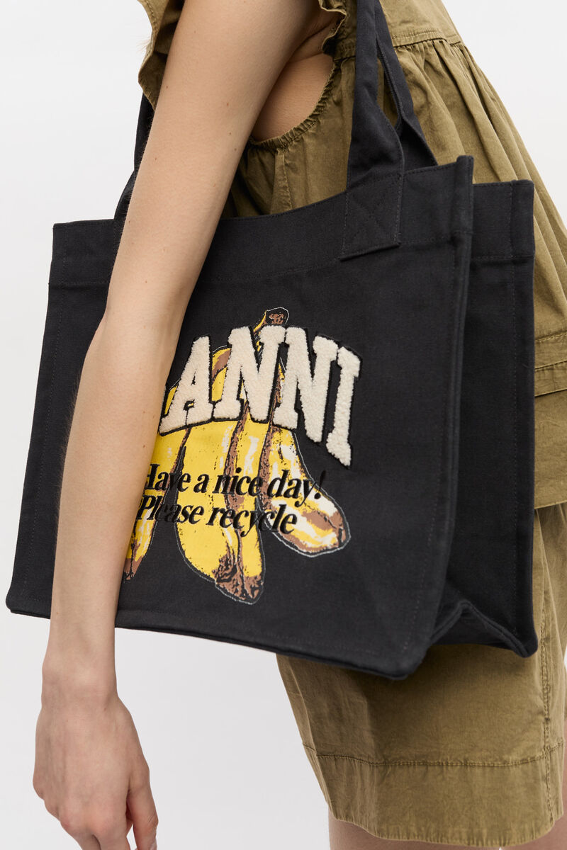 Ganni Banana Print Large Tote Bag