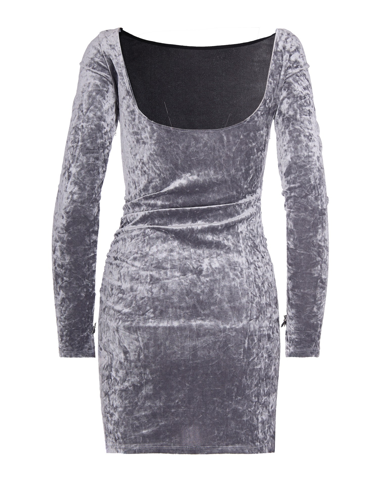 Patrizia Pepe Ruched Mini Dress In Gray
