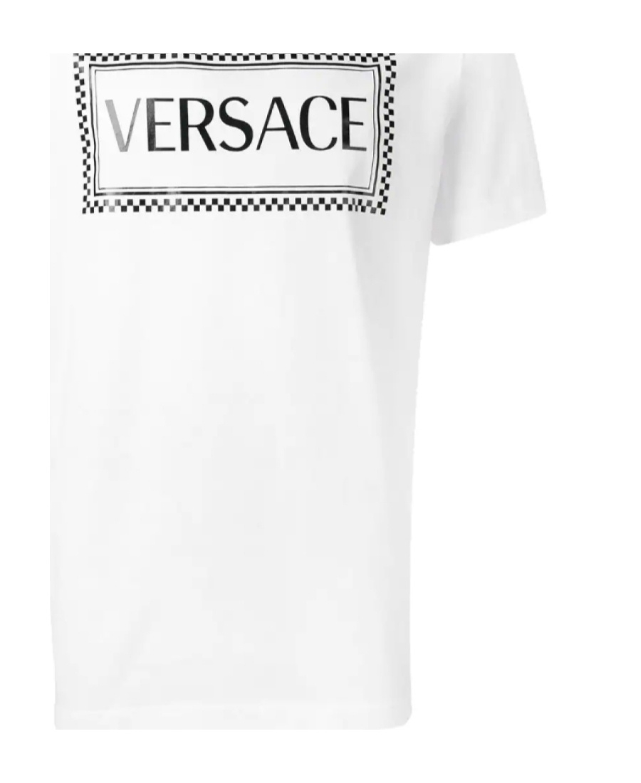 Versace Embroidered Logo T-shirt In White
