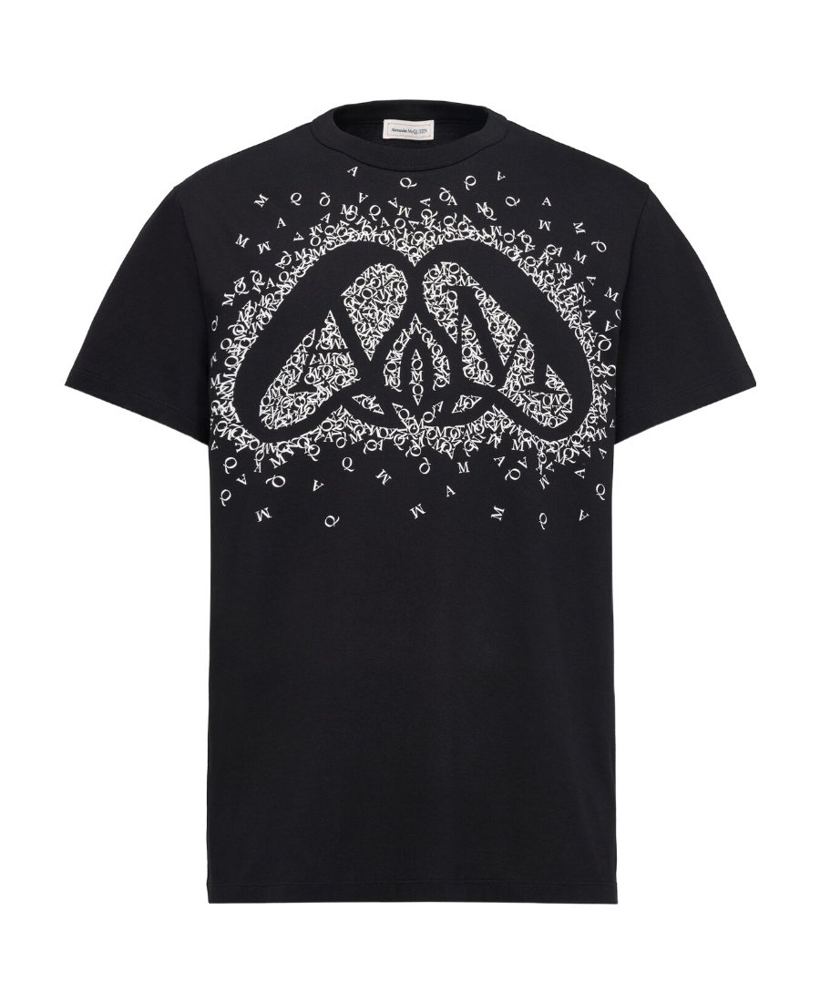 Alexander Mcqueen Exploded Charm T-shirt In Black