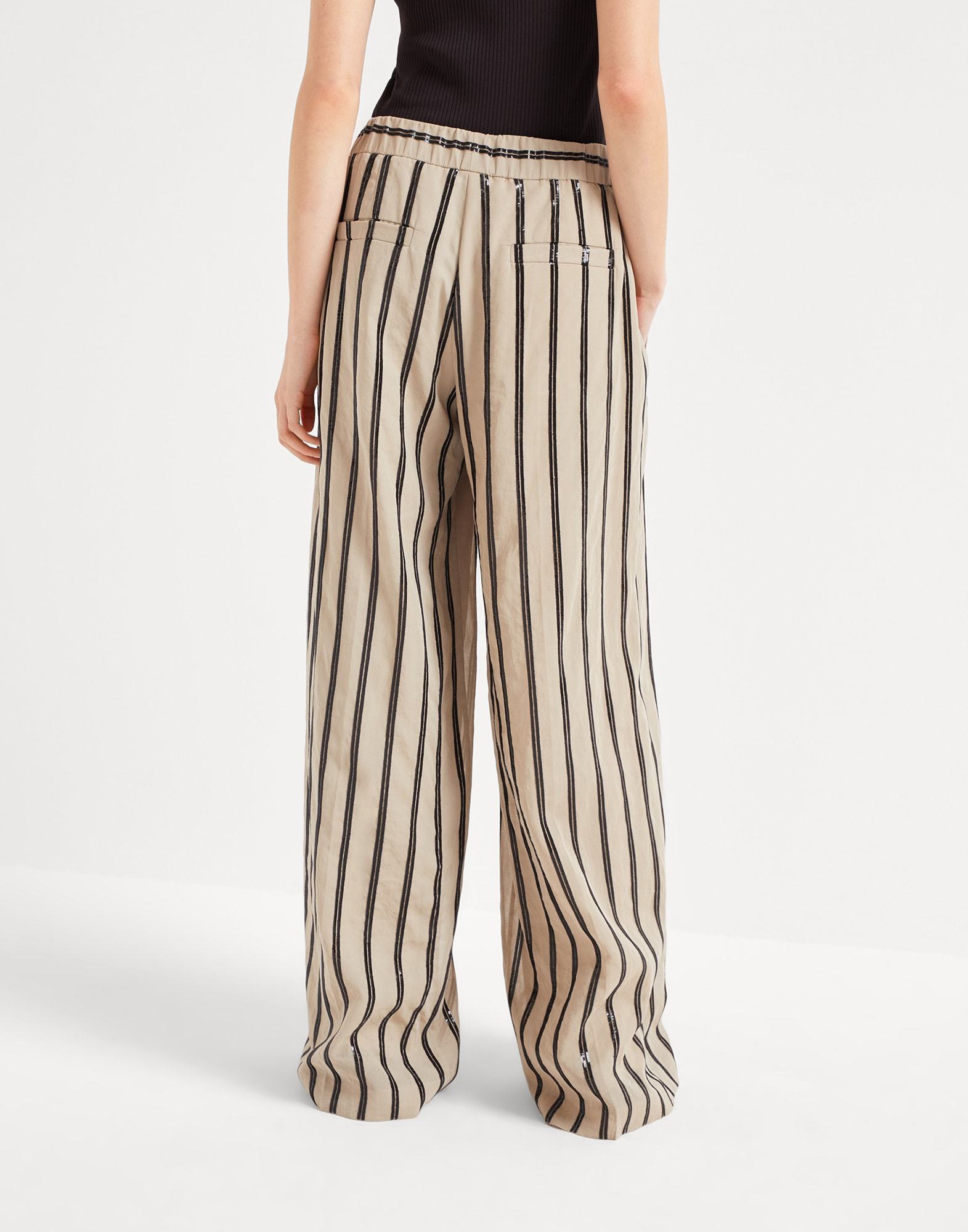 Brunello Cucinelli Loose Track Pants In Neutral