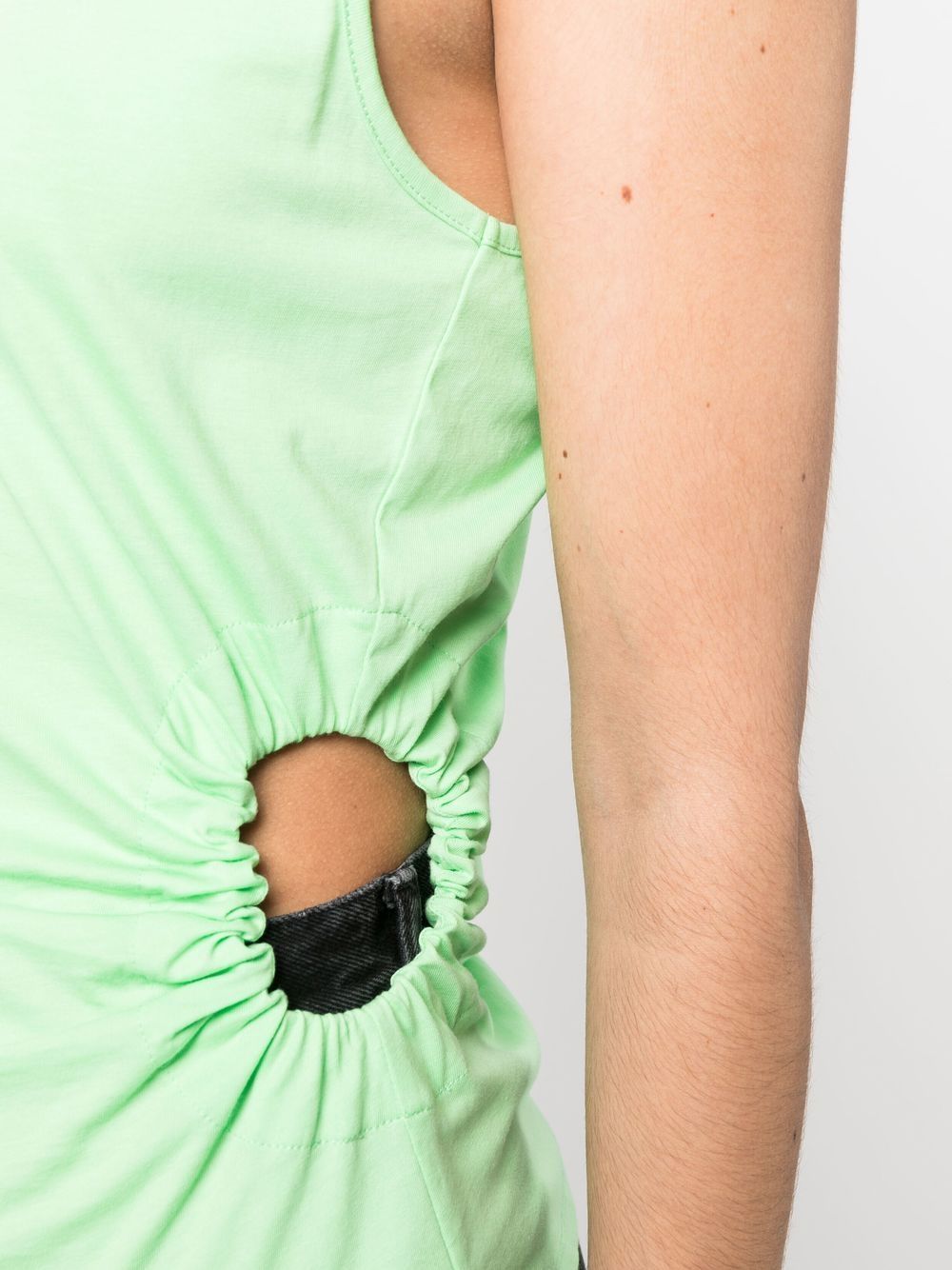 Shop Karl Lagerfeld Cut-out Tank Top In Green