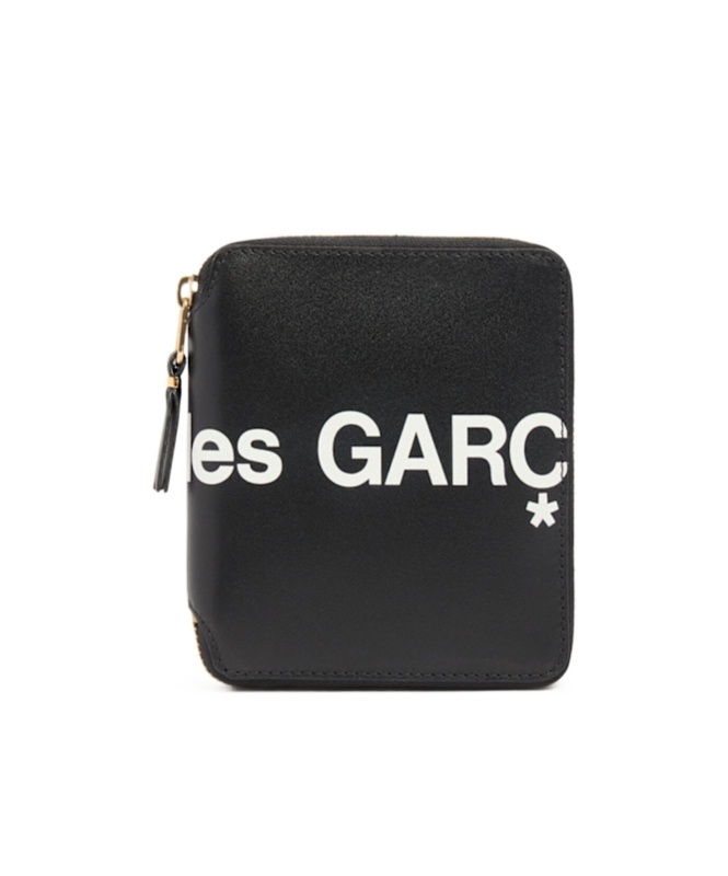 Comme Des Garçons Huge Logo Vertical Zip Around Wallet