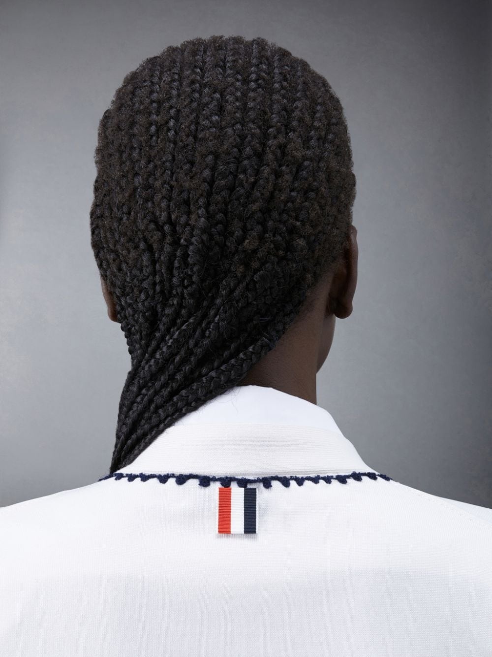 Thom Browne V-neck Cotton Cardigan In White