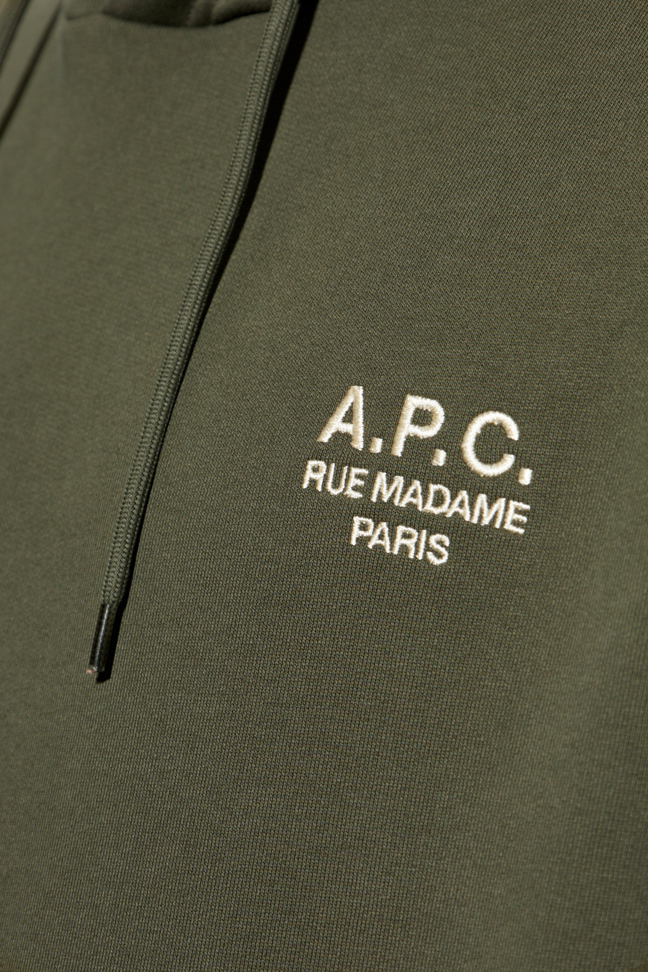 Apc Rue Madame Hoodie In Green