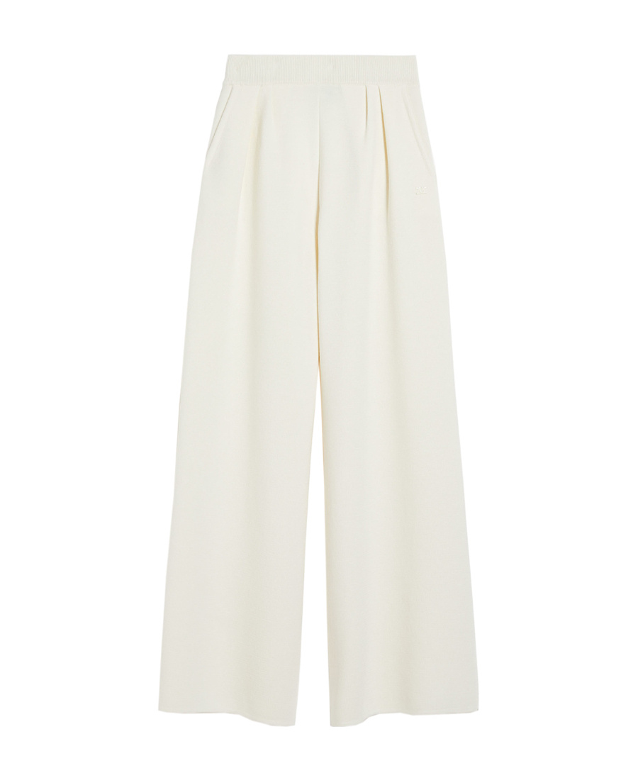 Max Mara Wide-leg Casual Pants In White