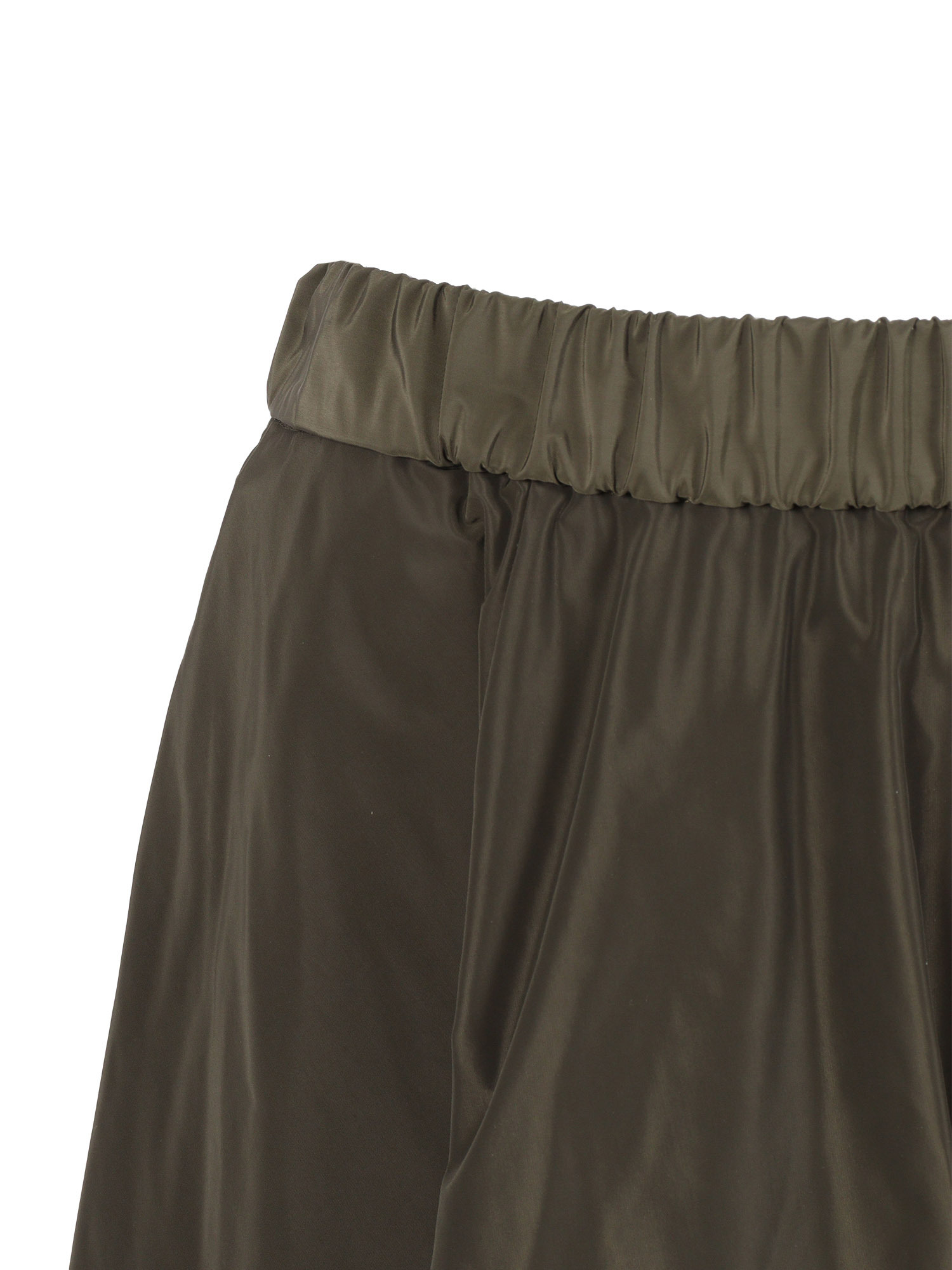 Aspesi Expanded Midi Skirt With Elastic Waistband In Brown