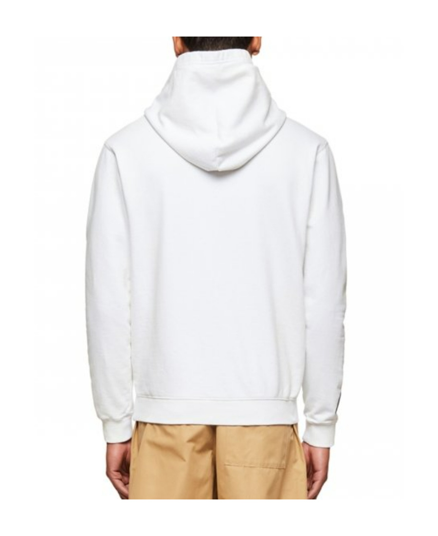 We11 Done Logo Hooded Sweater In White