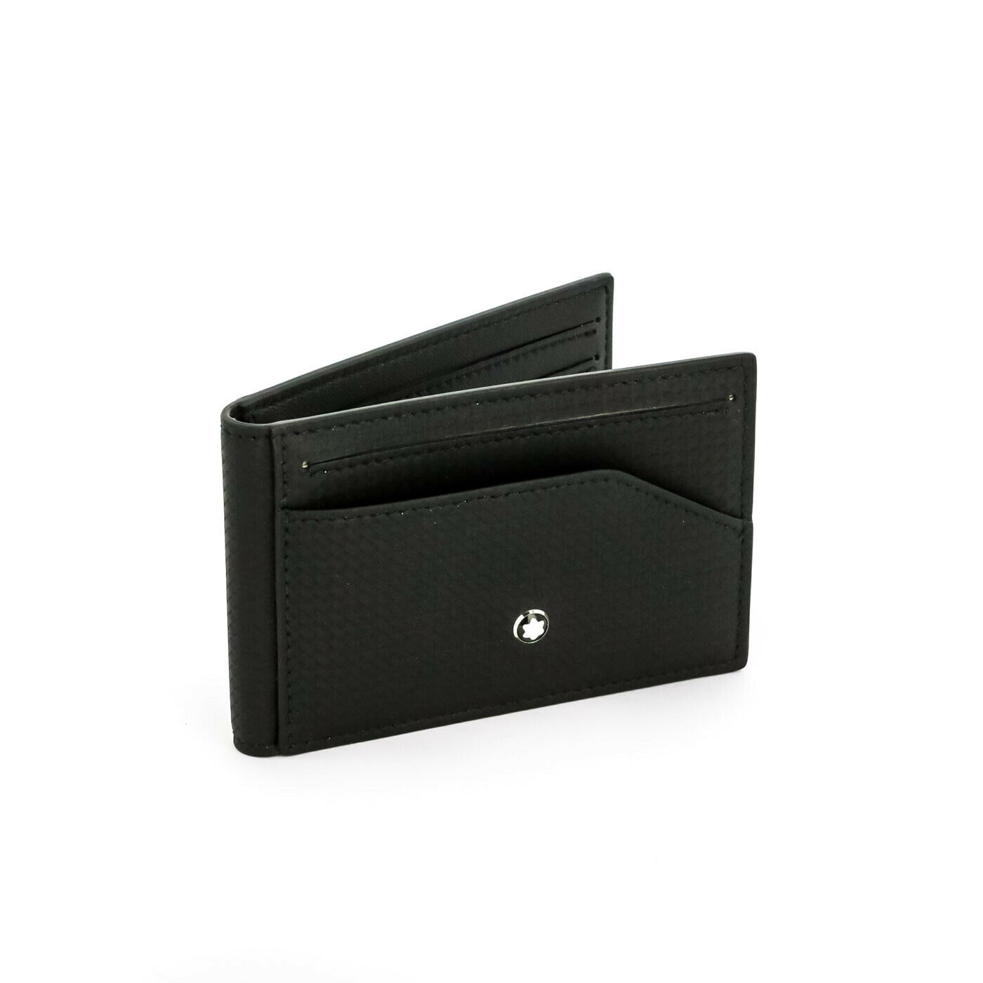 Montblanc Black Folded Logo Wallet In Black