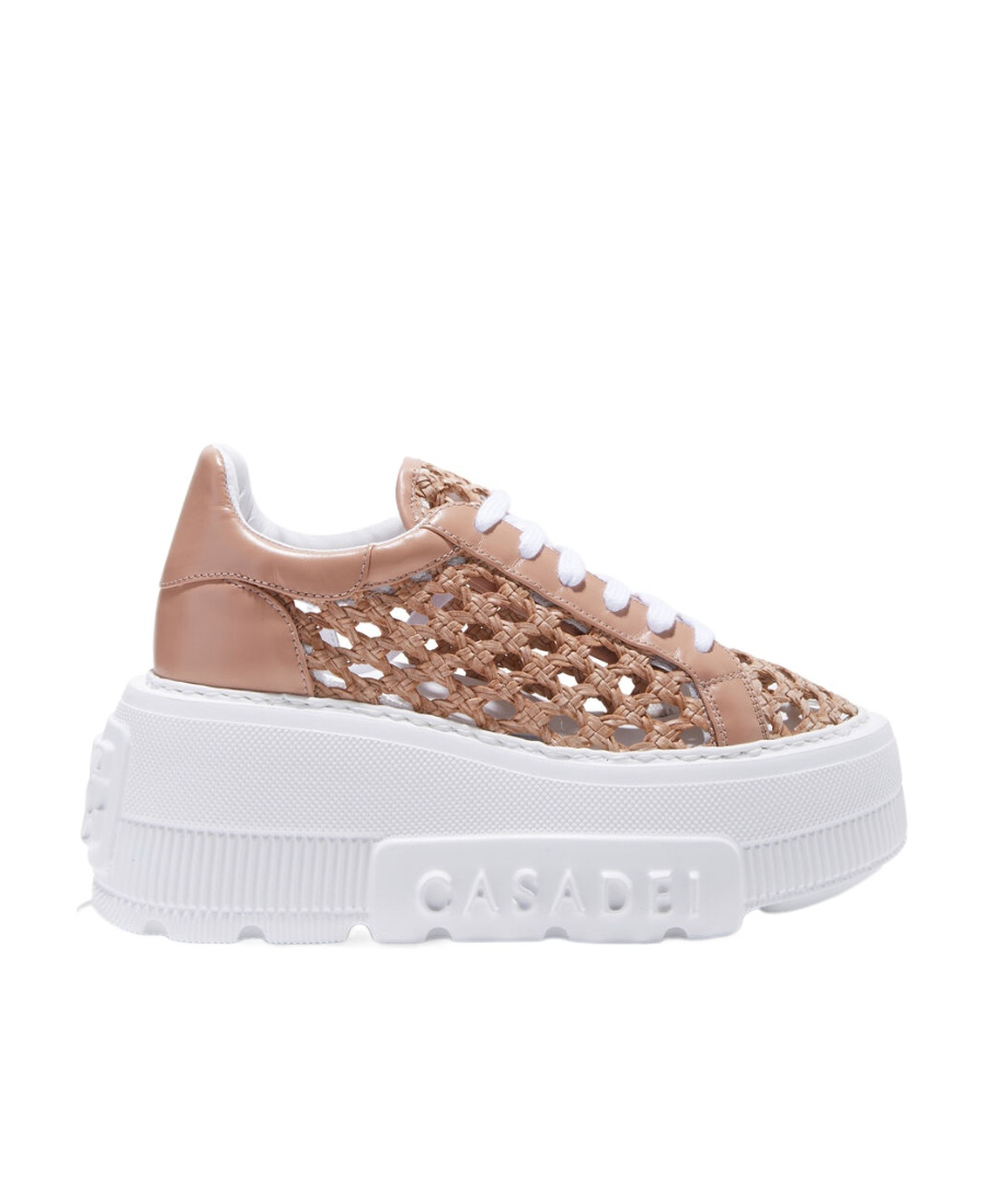 Casadei Round-headed Shoes With Thick Heels In White