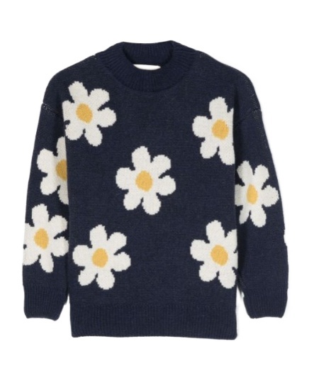 Bobo Choses Intarsia Knitted Sweater In Black