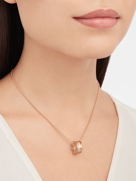 Bvlgari Rose Gold B. Zero1 Spiral Necklace In Yellow