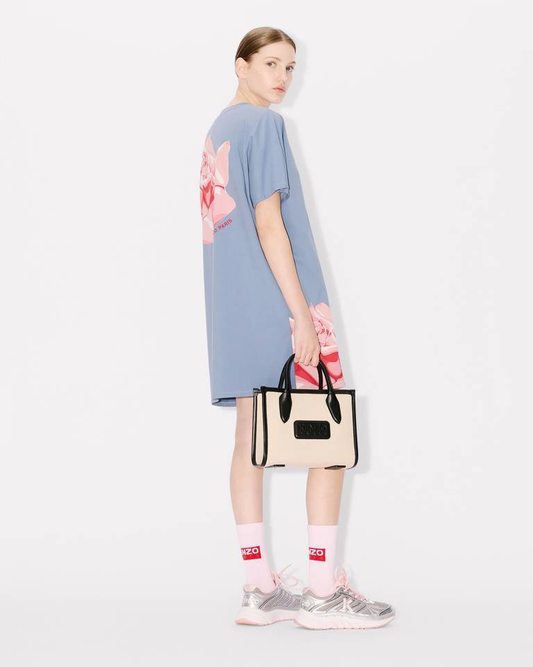 Kenzo Large 18 Canvas Tote Bag In Nude