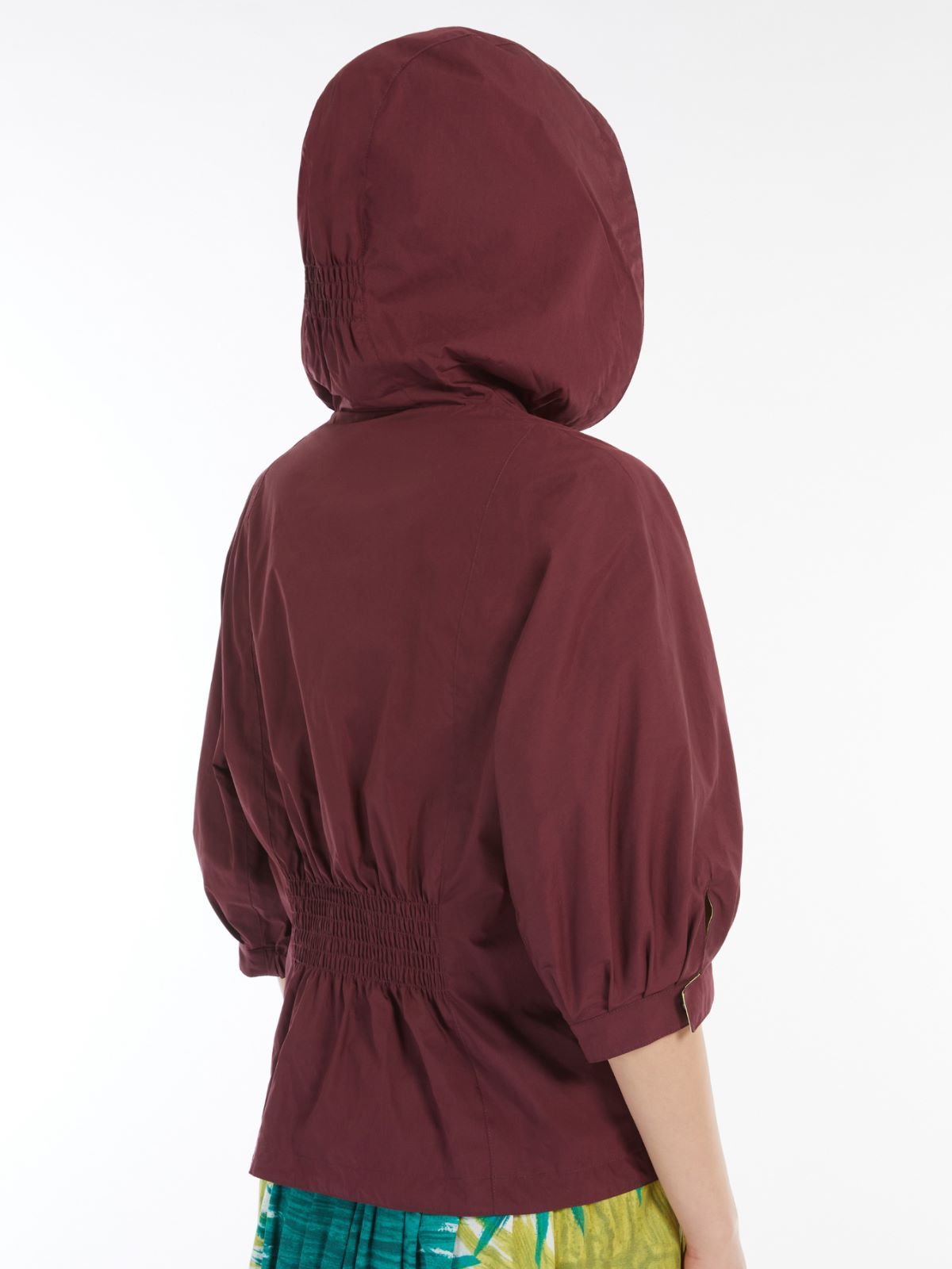 Weekend Max Mara Reversible Windbreaker In Water-repellent Fabric In Bordeaux Red