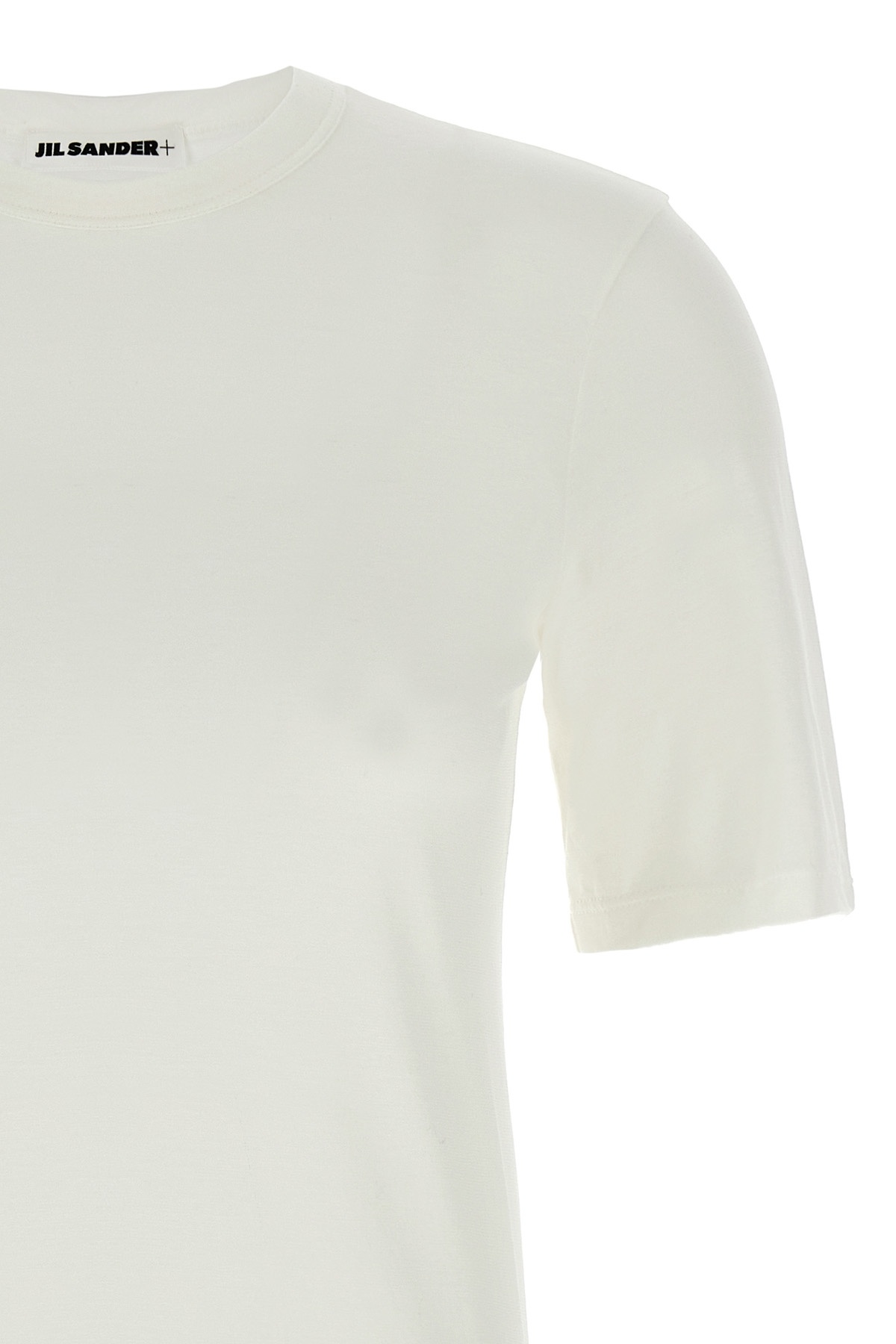 Jil Sander Contrast Logo Cotton T-shirt In White