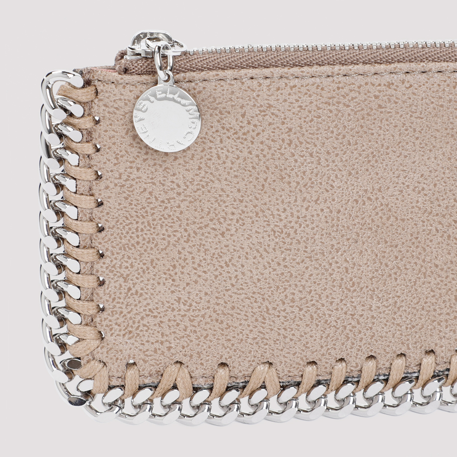 Stella Mccartney Chain-linked Zipped Purse In Nude