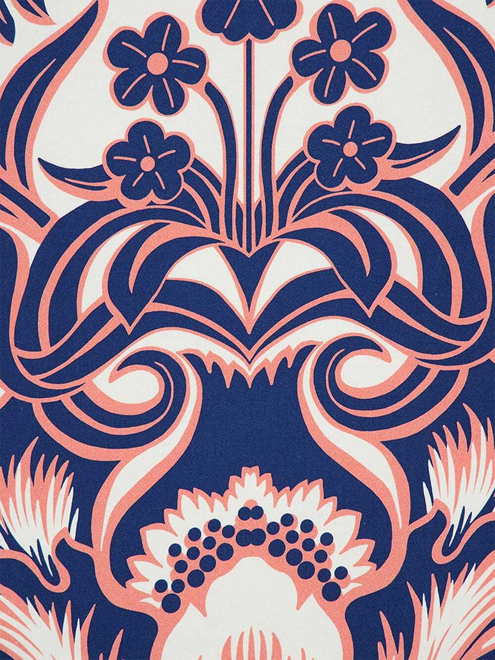 La Doublej House Floral-print T-shirt In Blue