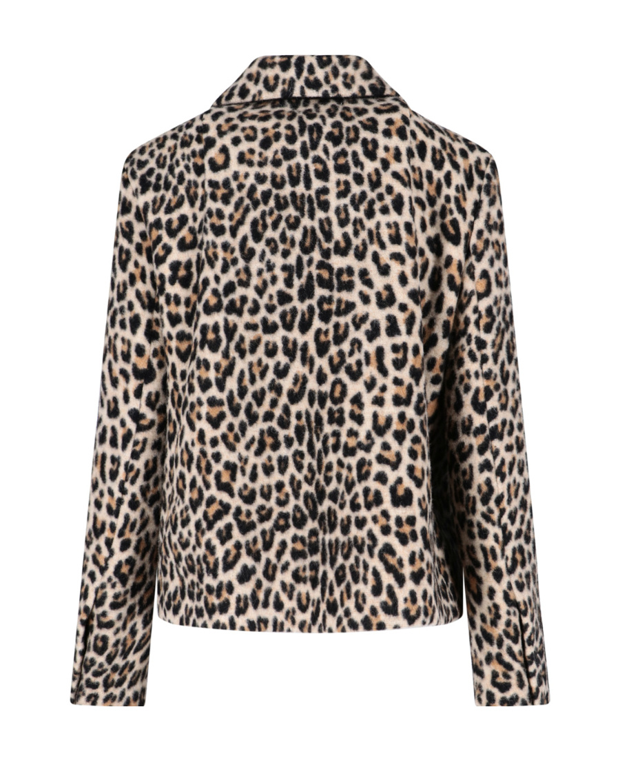 Ermanno Scervino Leopard-print Single-breasted Blazer In Black