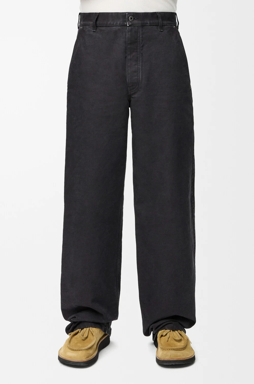 Loewe Belted Pocket Trousers In Gray