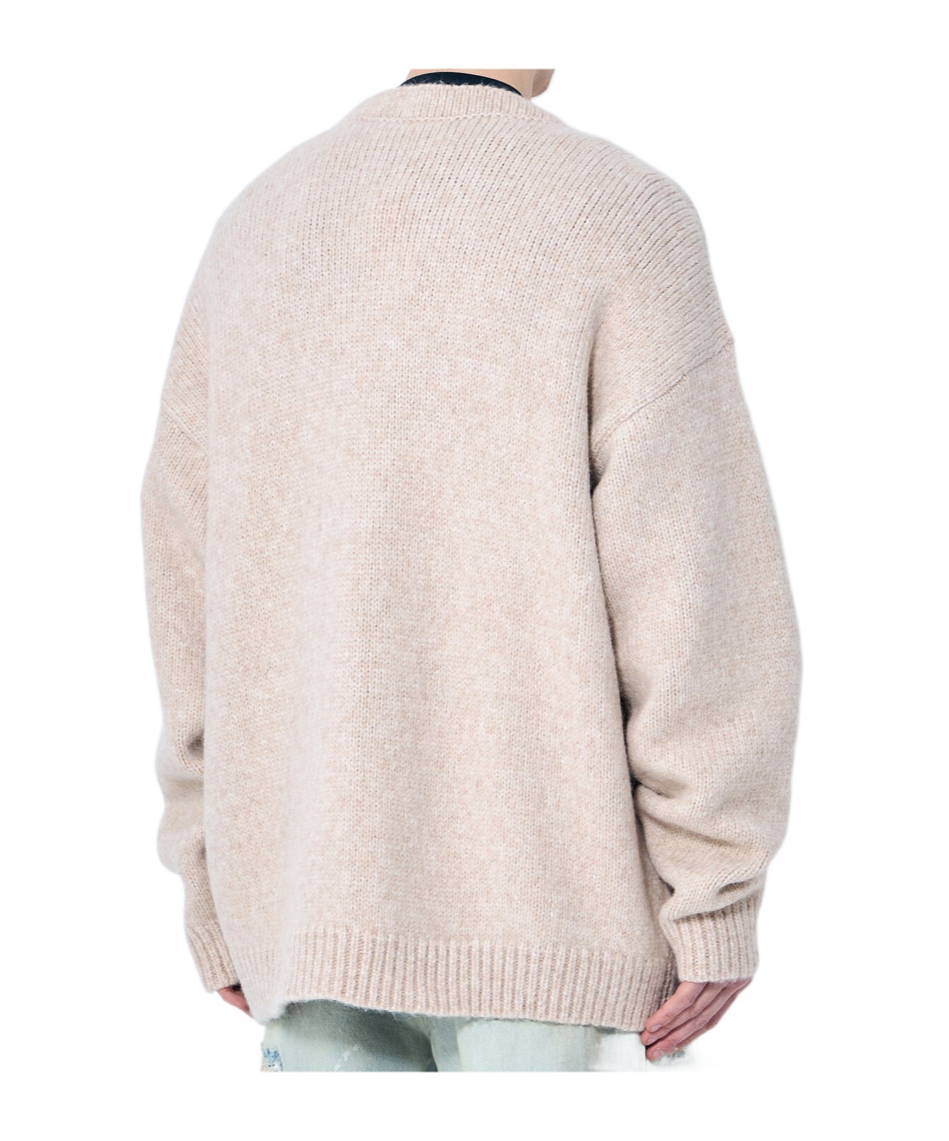 Vetements Classic Pearl Button Cardigan In Nude