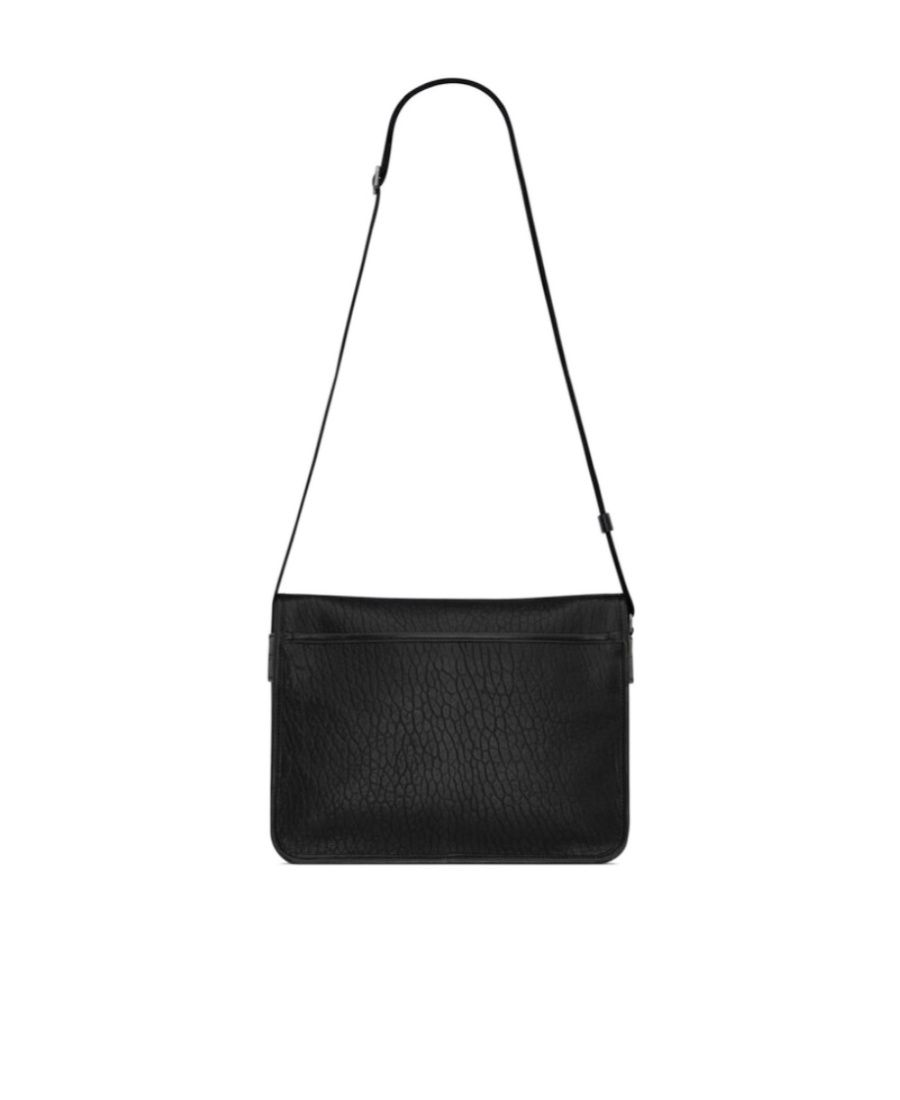 Saint Laurent Niki Logo Plaque Messenger Bag In Black