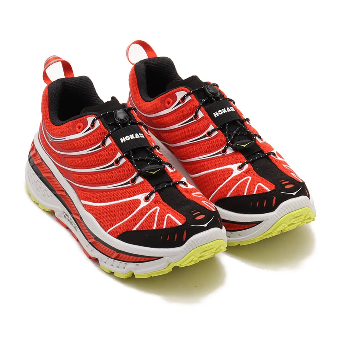 Hoka Stinson Evo Og Rubber And Faux Suede-trimmed Mesh Running Sneakers In Red