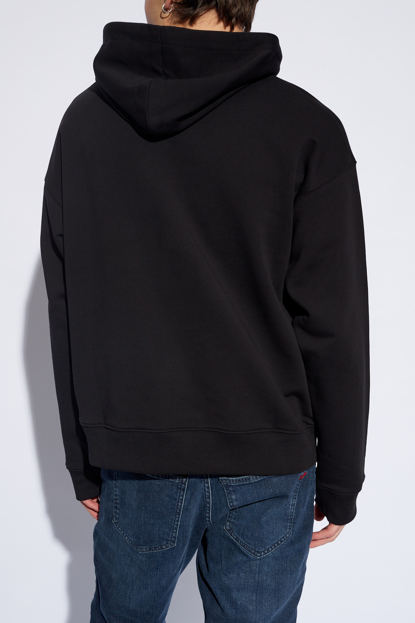 Moschino Logo-print Cotton Hoodie In Black