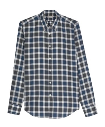 Canali Checkered Shirt In Gray