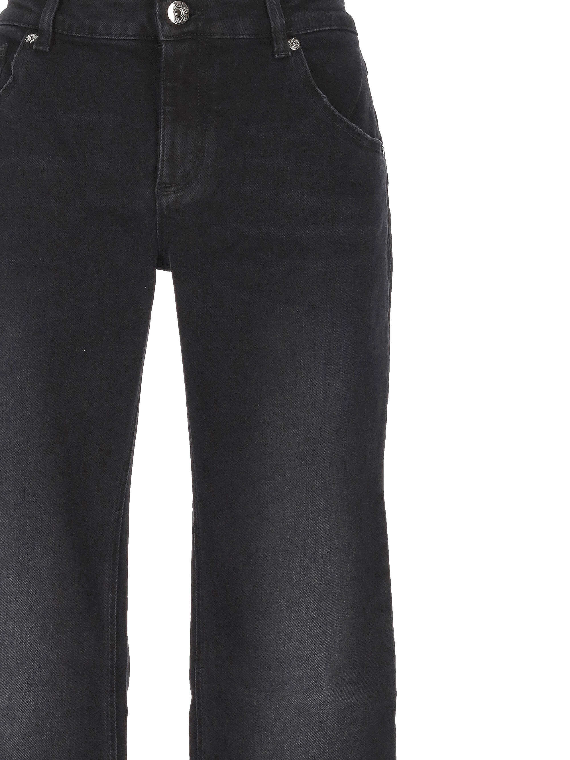 Blumarine Logo-patch Jeans In Black