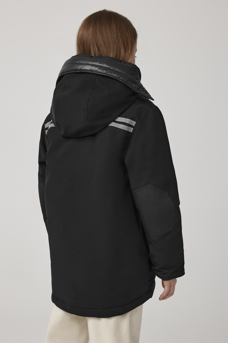 Canada Goose Logan Hooded Parka Coat In Black