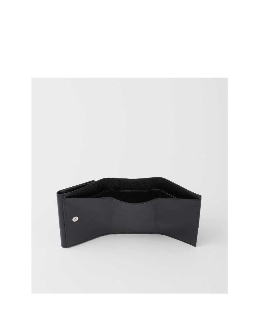 Prada Small Saffiano Leather Wallet In Black
