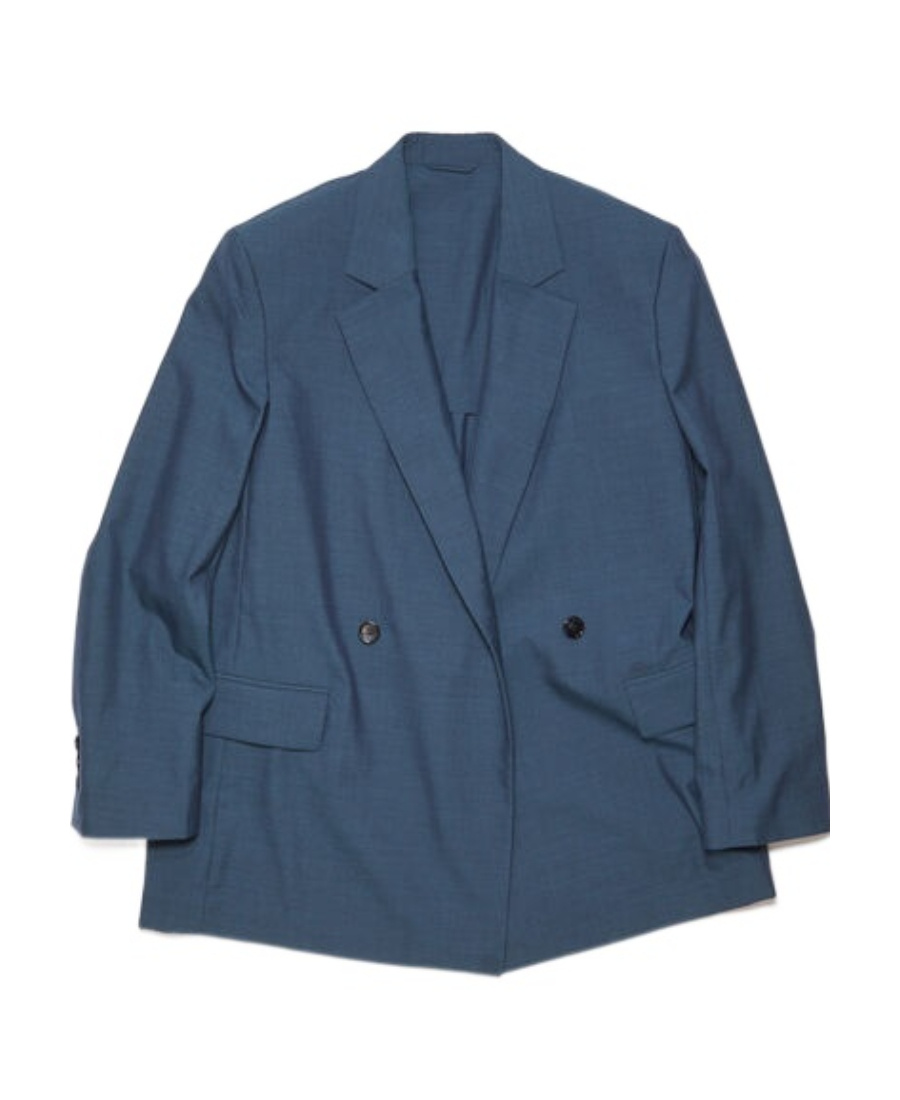 Acne Studios Double-breasted Blazer In Blue