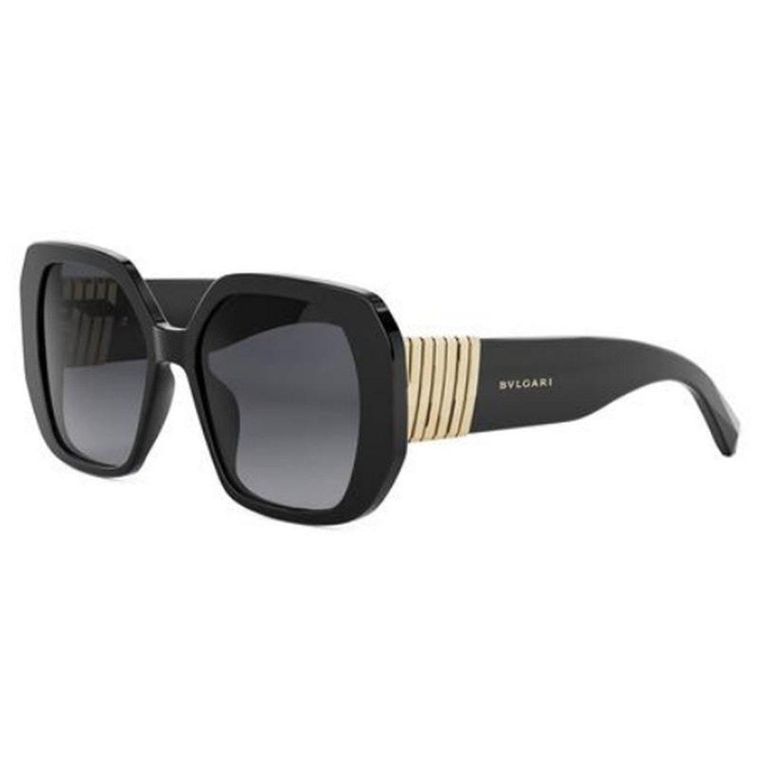 Bvlgari Tubogas Square Acetate Sunglasses In Black