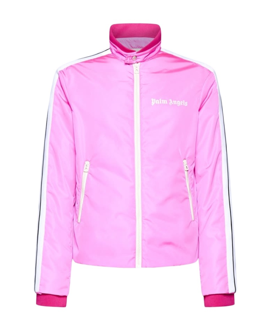 Palm Angels Logo-print Padded Track Jacket In Pink