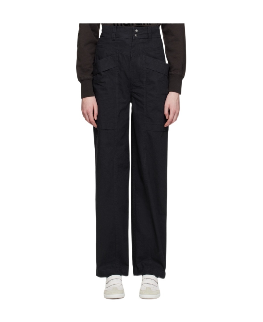 Isabel Marant Étoile Mid-rise Straight-leg Trousers In Black
