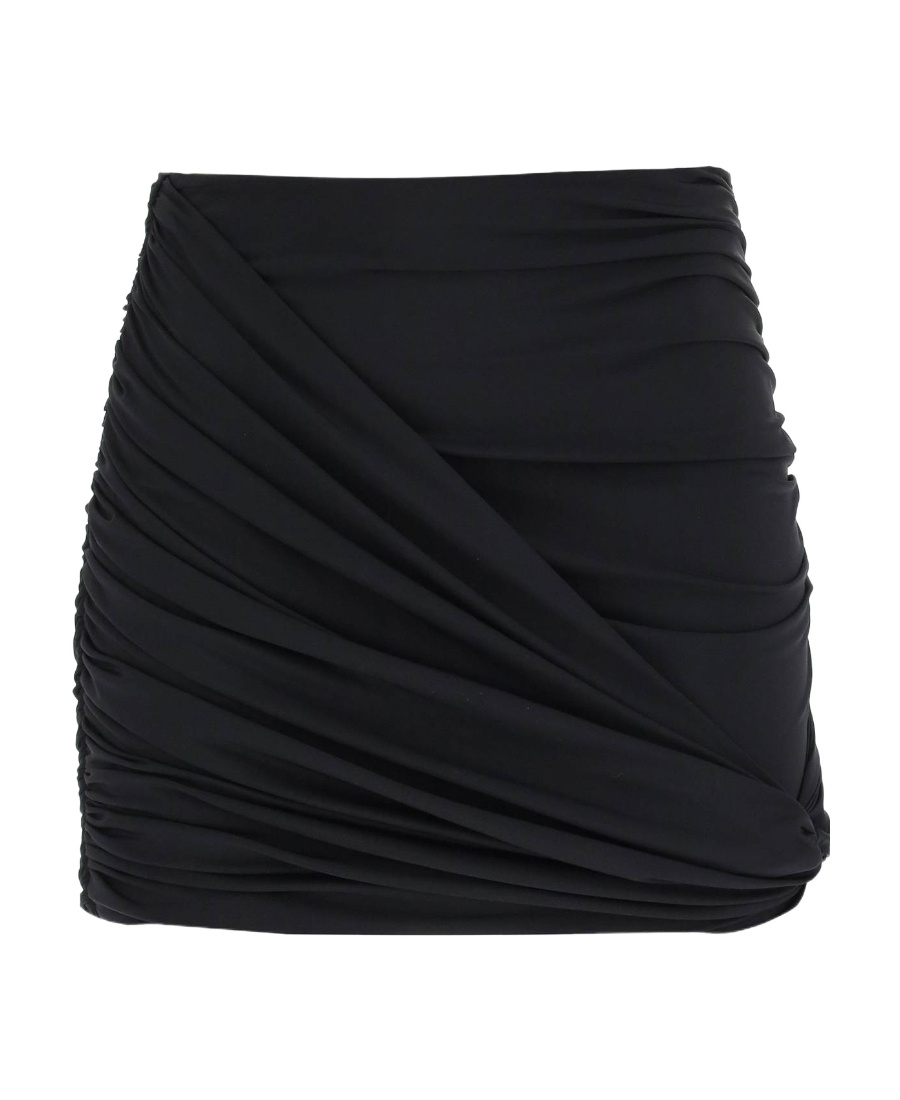 Magda Butrym Mini Draped Skirt In Black