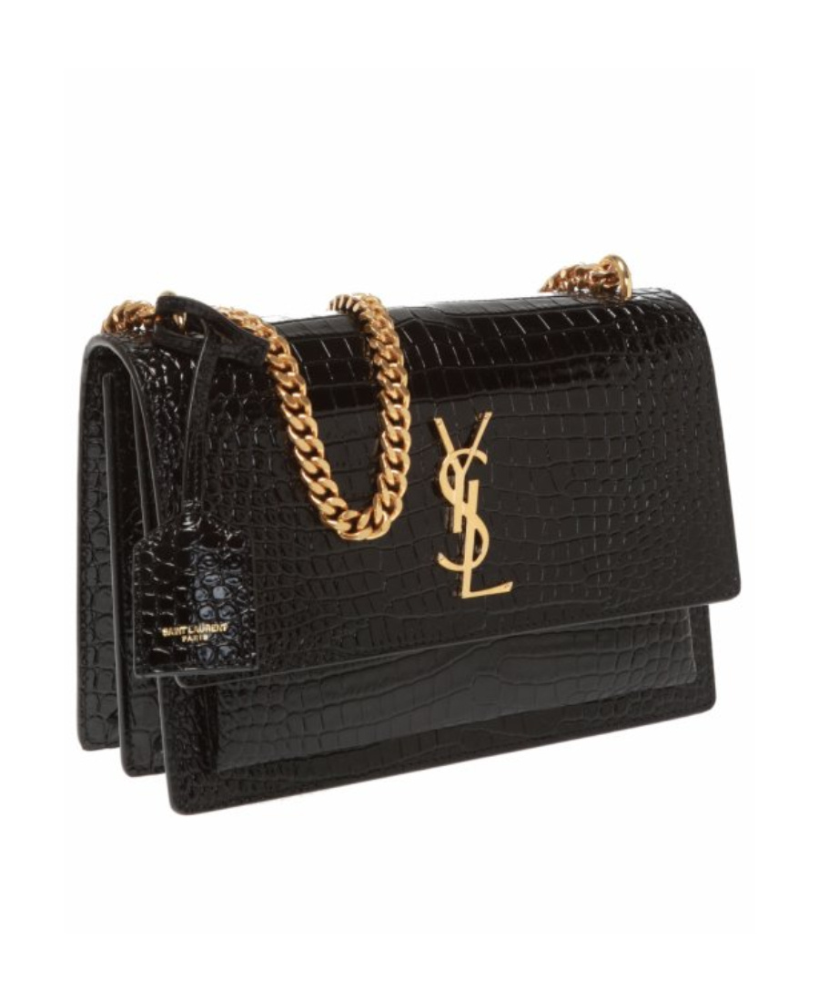 Saint Laurent Medium Sunset Shoulder Bag In Black