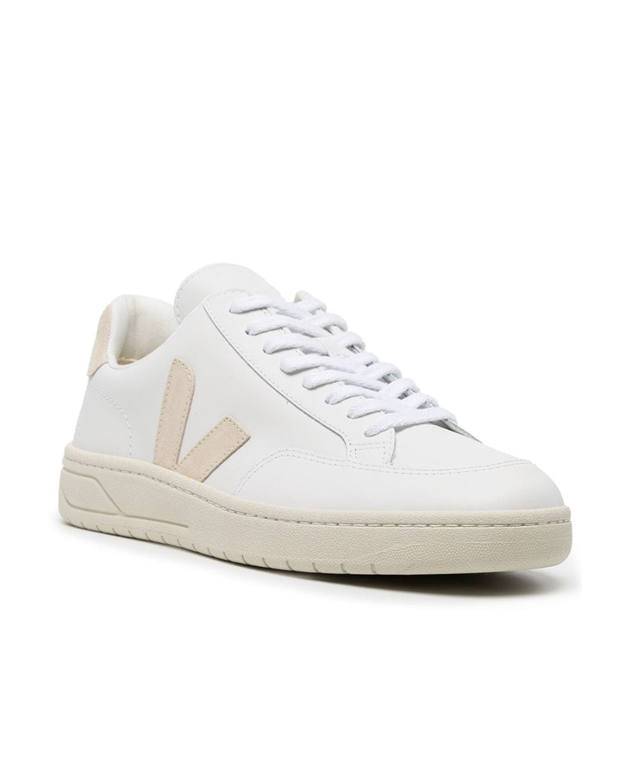 Veja V-12 Leather Sneakers In White