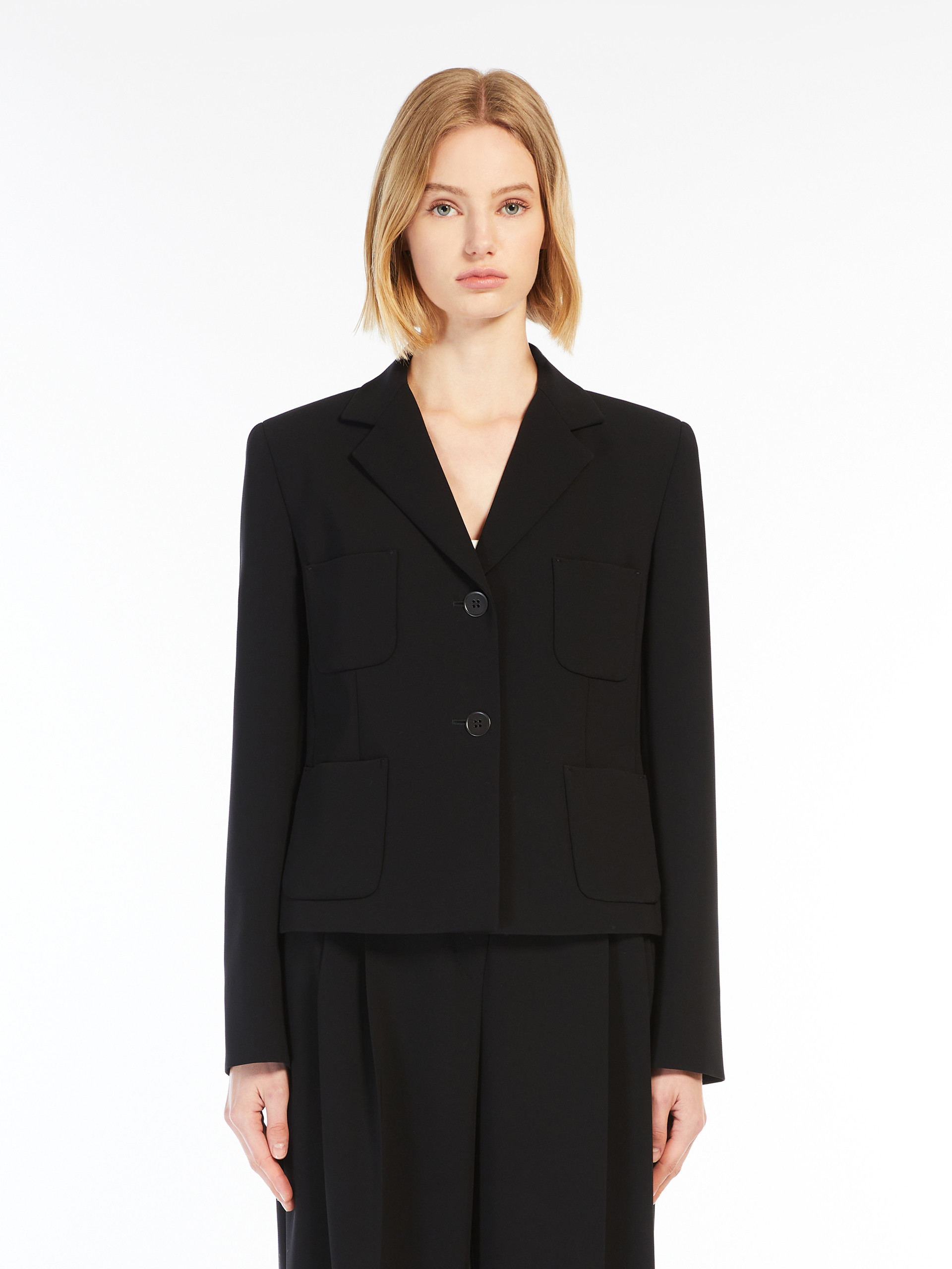 Max Mara Long Sleeve Casual Jacket In Black