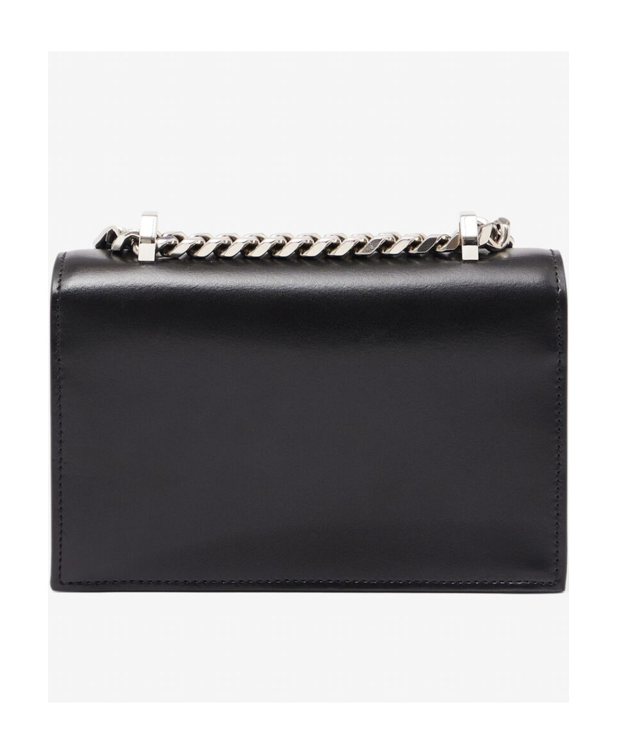 Alexander Mcqueen Mini Jewelled Satchel Bag In Black