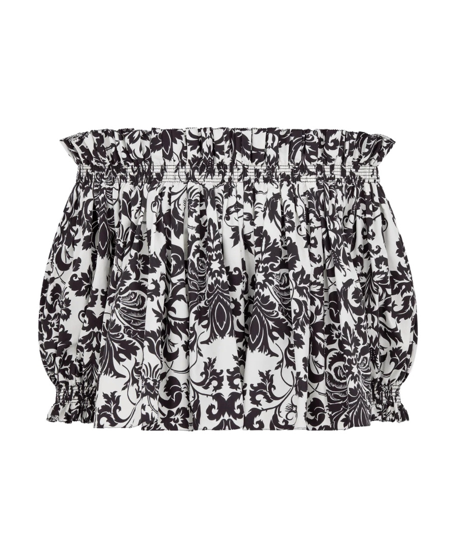 Dior Off-the-shoulder Smocked Top In Black