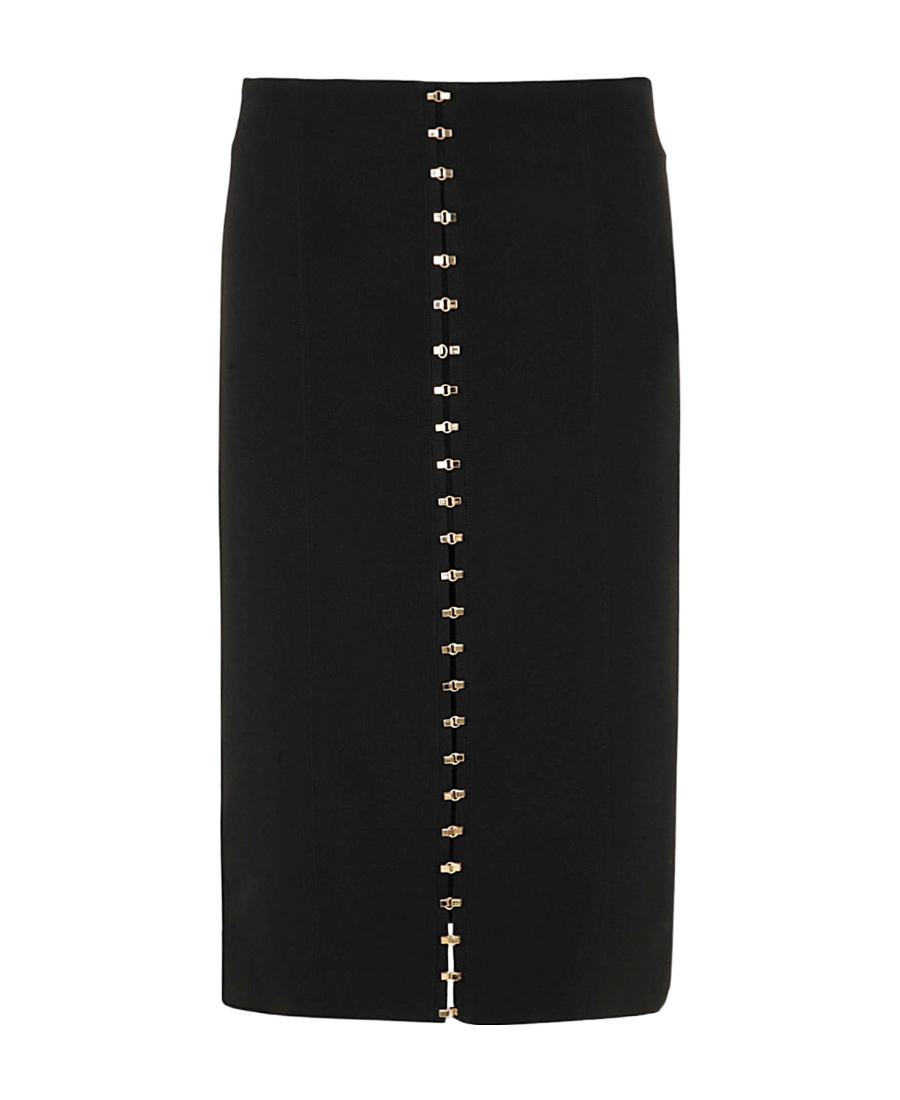Blumarine Fitted Knit Skirt In Black