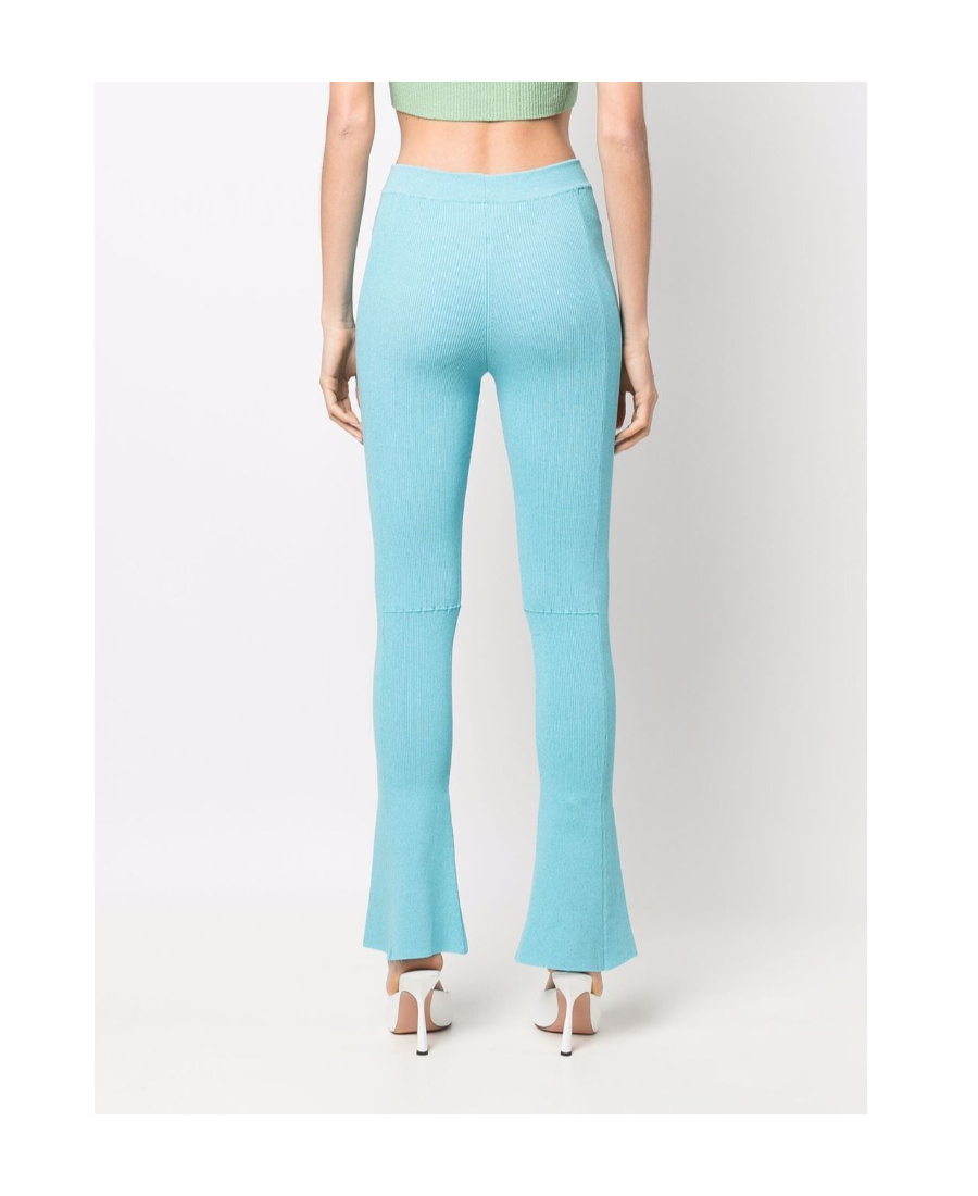 Jacquemus Stretch Bootcut Trousers In Green